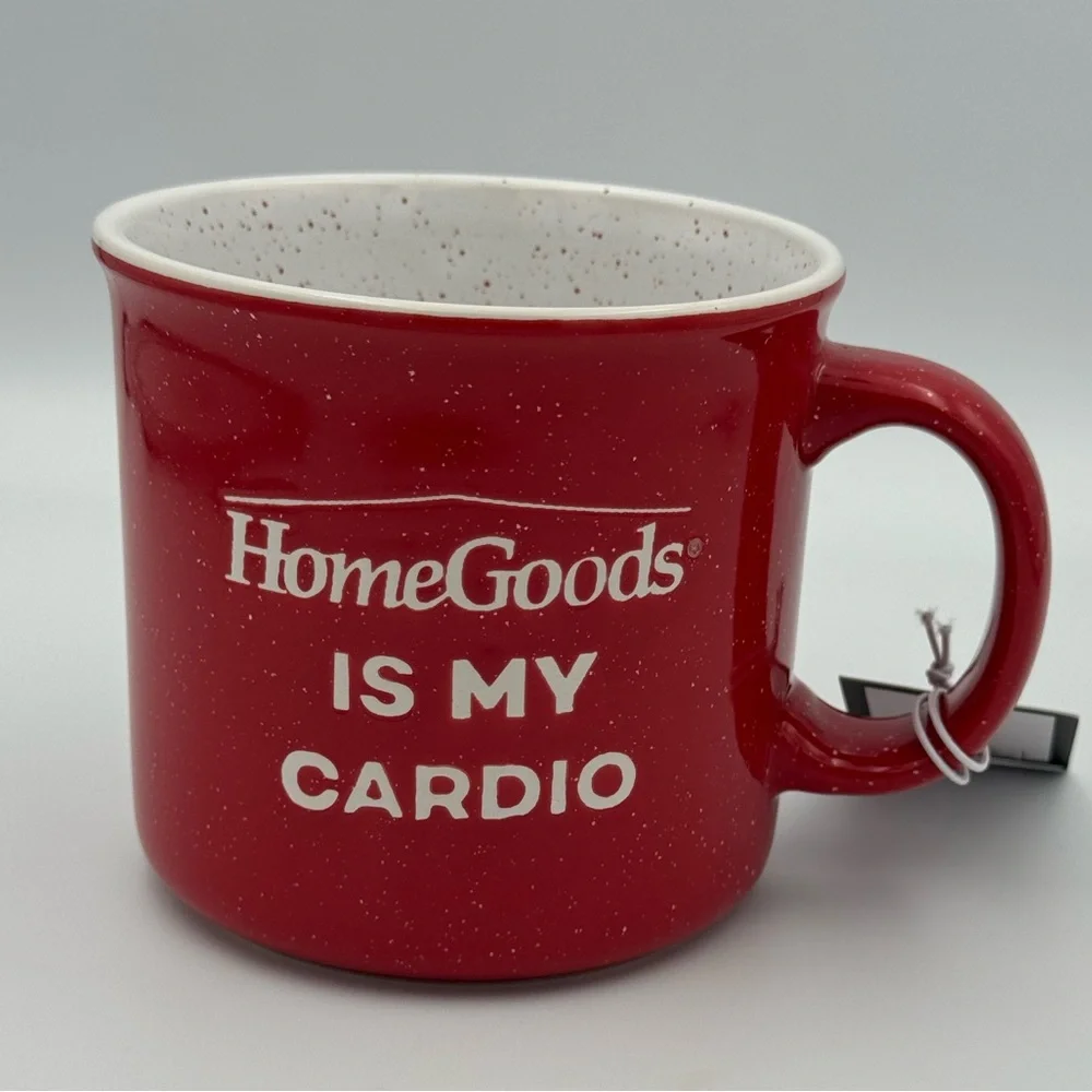 HomeGoods Is My Cardio Red Mug Funny Coffee Cup Gift NWT‎